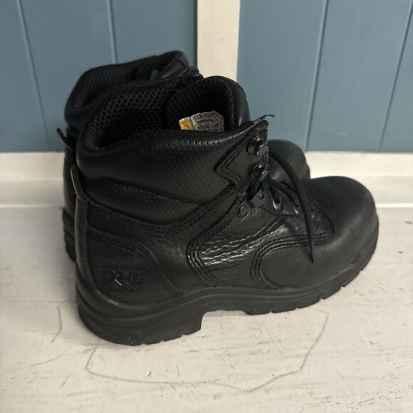 Timberland Pro Boots Women’s Size 6.5 M Steel Toe Work‎ Black Leather 72399 - Picture 10 of 11